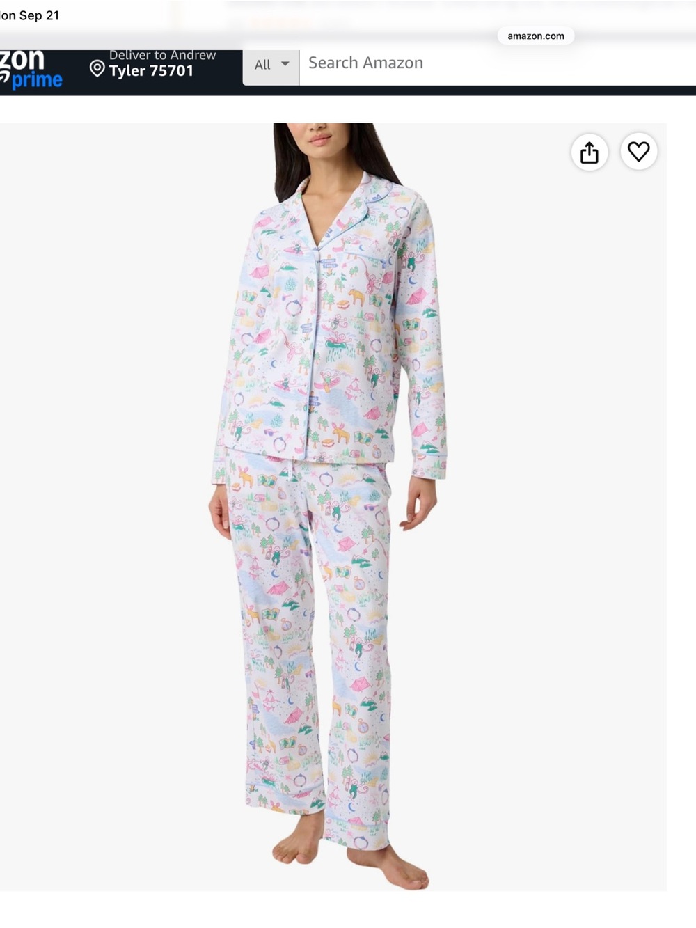 Women’s small knock off roller rabbit pajamas from amazon